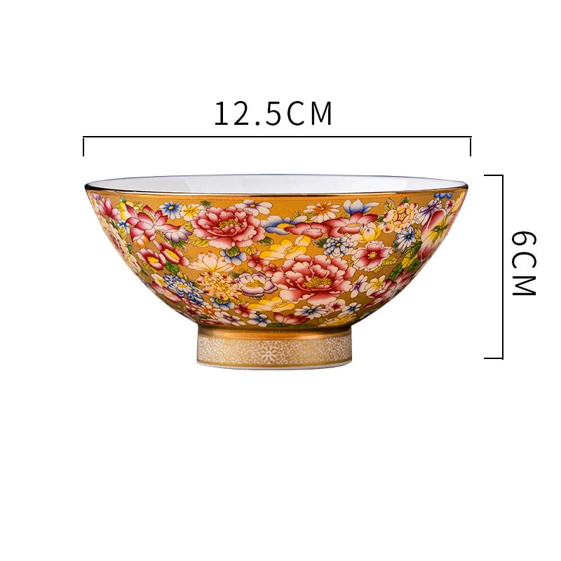 Chinese Enamel Ceramic Tableware C-5 inch bowl