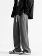 Men's Full Size Casual Loose Fit Sweatpants Plus Size - Dark Gray -