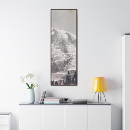 Mount Rainier Gallery Canvas Wraps Vertical Frame 20″ x 60″ Premium Gallery Wraps (1.25″) Walnut