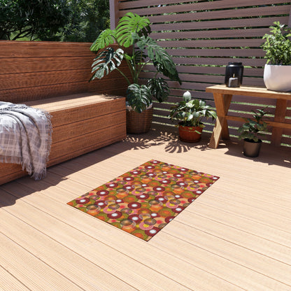 Colorful Floral Outdoor Rug - Kia Day Design