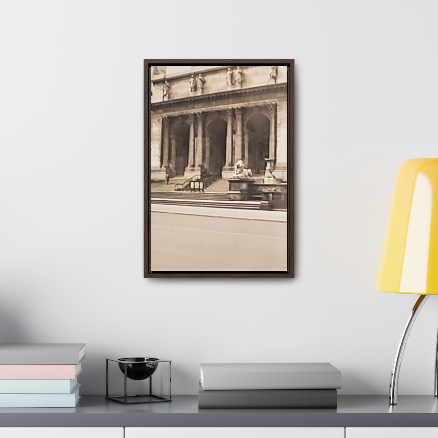 New York Public Library Gallery Canvas Wraps, Vertical Frame