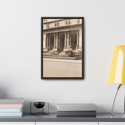 New York Public Library Gallery Canvas Wraps Vertical Frame 12″ x 18″ 1.25" Walnut
