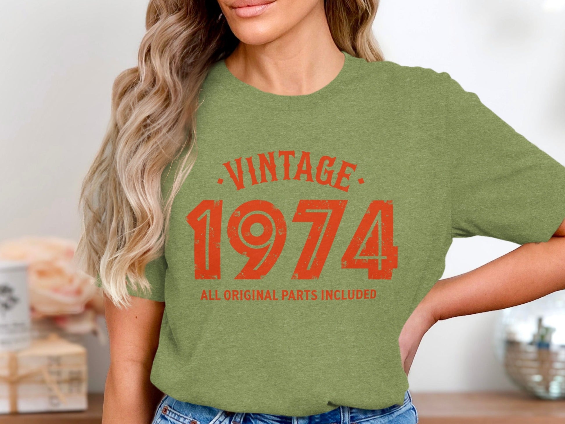 Vintage 1974 All Original Parts Included Birthday T-Shirt- Cloud 16 Clothing Co.- {{Product type}}