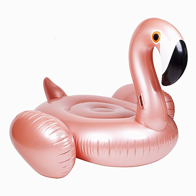 Rose Gold Flamingo Inflatable Pool Float - - pool float