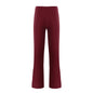 Girls Flare Black Ruffle Bell-Bottom Pants Dark Red