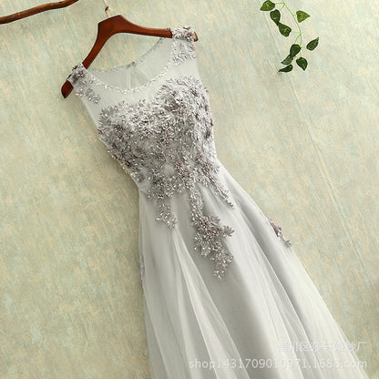 Charcoal Chic Formal Gown - - dress