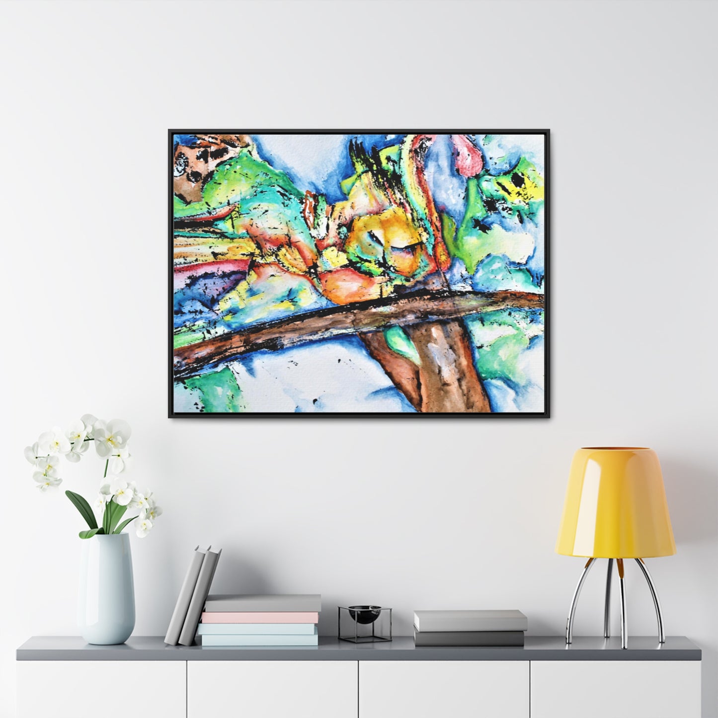 Owl In Flight Gallery Canvas Wraps, Horizontal Frame