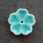 Cherry Blossom Incense Burner Home Ceramic Decor Stick Holder Aromatherapy blue