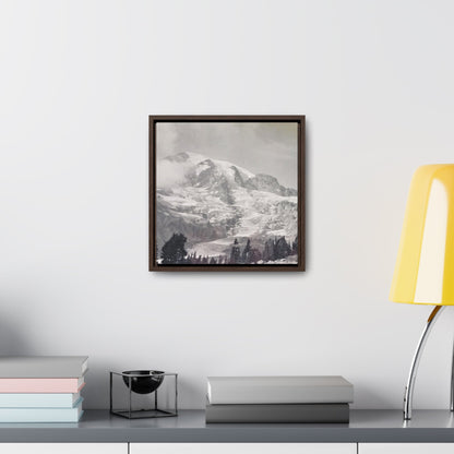 Mount Rainier Gallery Canvas Wraps Square Frame 12″ x 12″ Premium Gallery Wraps (1.25″) Walnut