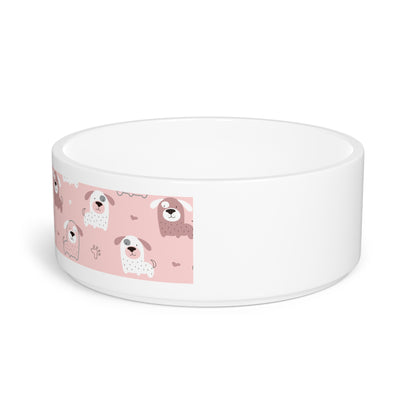 Cute Pink Dog Pet Bowl - Kia Day Design