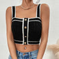 Striped Lace Up Backless Women's Camisole Tank Top