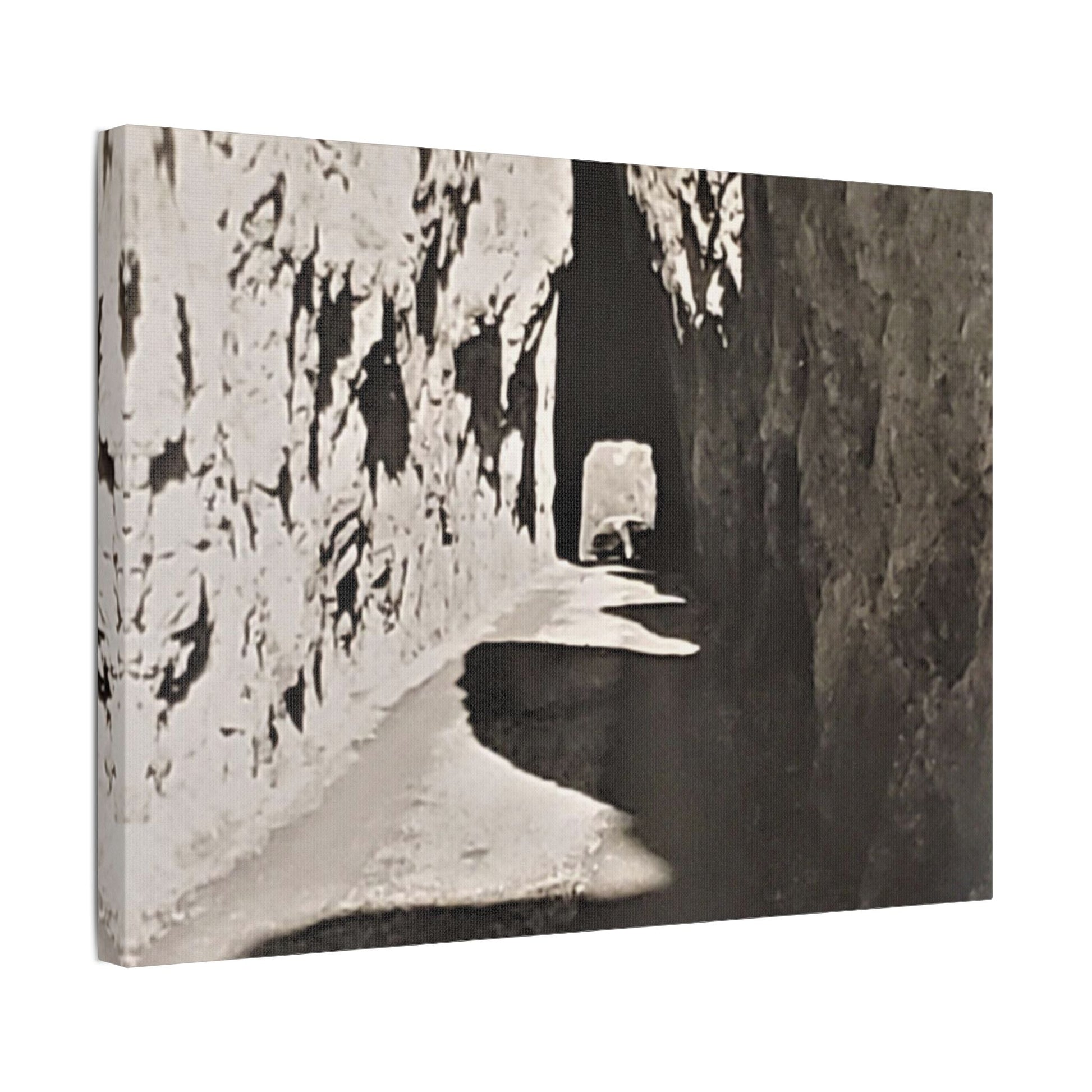 Tunnel at The Needles Satin Canvas Stretched