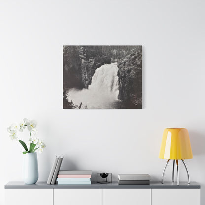 Upper Falls Yellowstone Satin Canvas Stretched