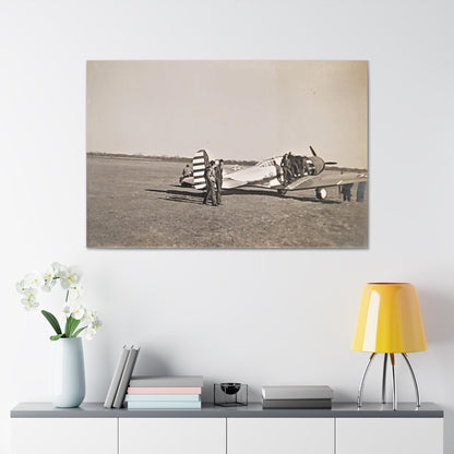 Army Pursuit Plane Ames Airport 1939 Canvas Gallery Wraps 48″ x 32″ 1.25"