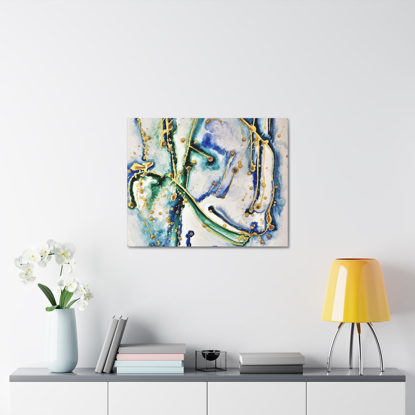 Blue Willow Stretched Canvas