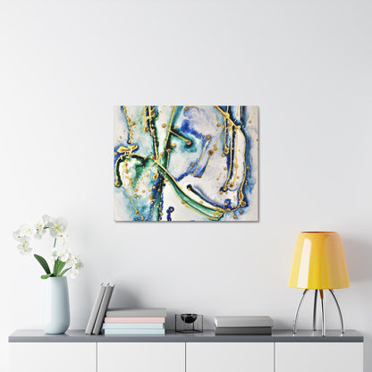 Blue Willow Stretched Canvas