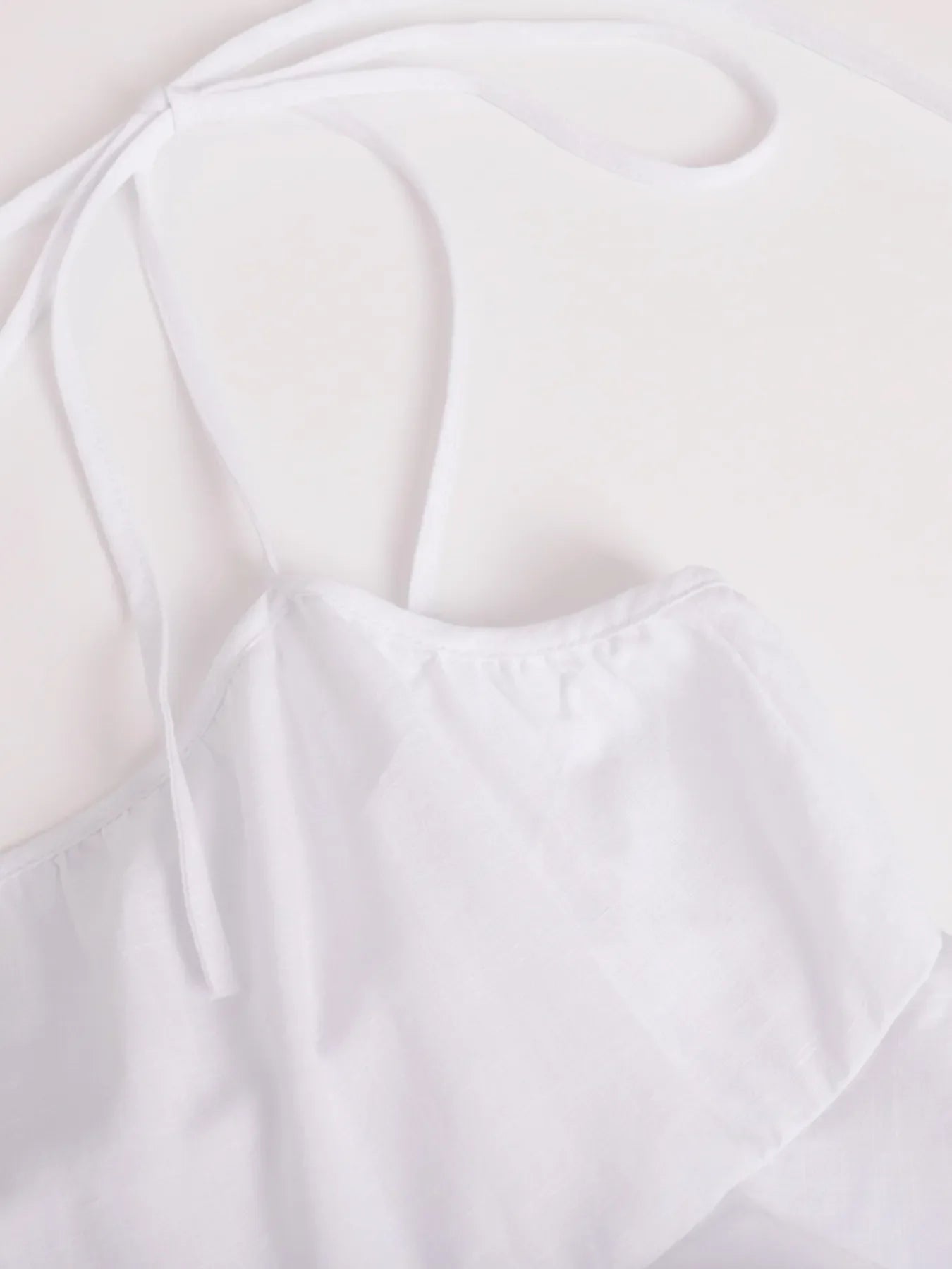 Ruffle Layered Tie Shoulder Cami Dress - -
