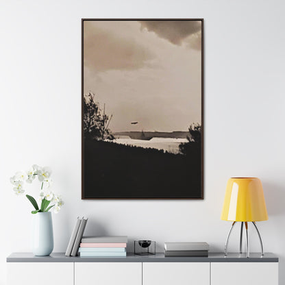 Navy Day New York October 27th 1945 Plane Gallery Canvas Wraps Vertical Frame 32″ x 48″ 1.25" Walnut