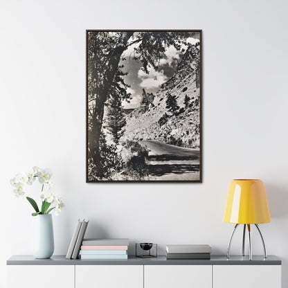 Eagles Nest Rock Yellowstone Gallery Canvas Wraps Vertical Frame 30″ x 40″ 1.25" Walnut