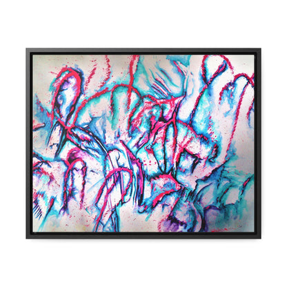 Pink Jellyfish Gallery Canvas Wraps, Horizontal Frame 20″ x 16″ Black 1.25"