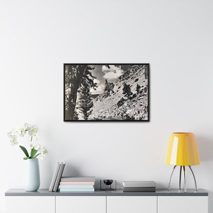 Eagles Nest Rock Yellowstone Gallery Canvas Wraps Horizontal Frame 30″ x 20″ Black 1.25"