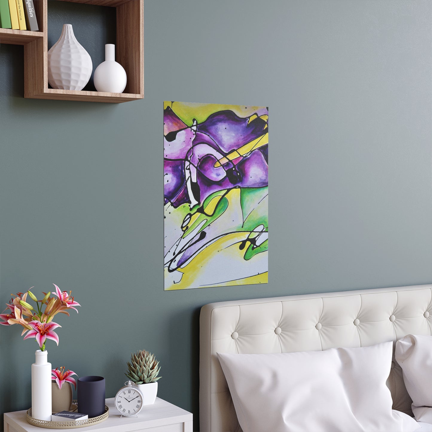 Purple Mountains Indoor and Outdoor Silk Posters