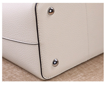 Genuine leather crossbody bucket bag all-match shoulder bag - -