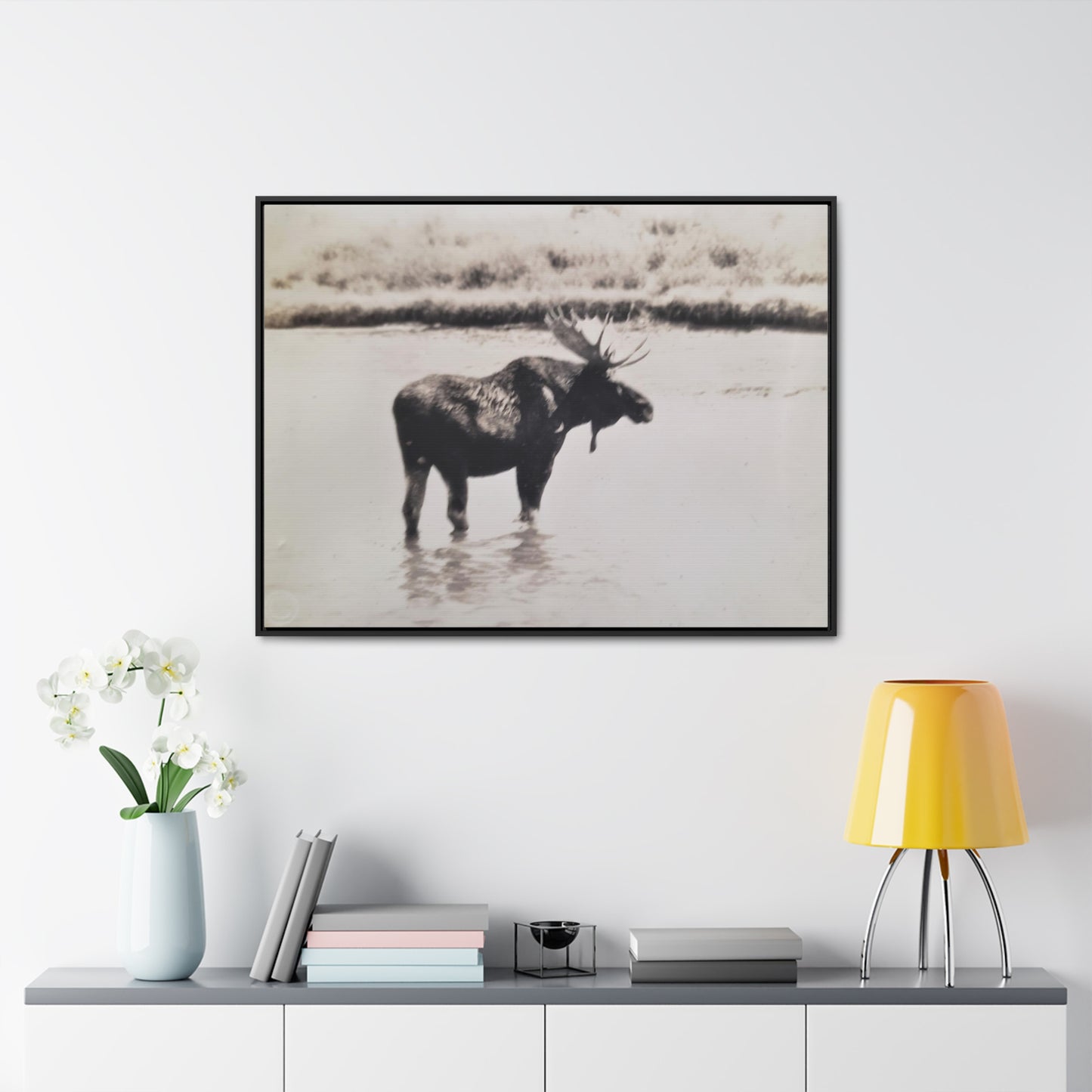 Yellowstone Bull Moose Gallery Canvas Wraps, Horizontal Frame