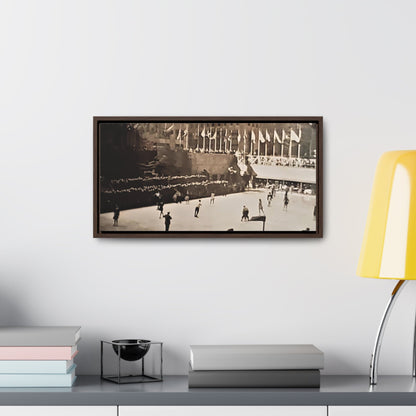 Rockefeller Plaza Easter 1945 Gallery Canvas Wraps Horizontal Frame 20″ x 10″ Walnut 1.25"