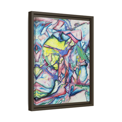 Alien Abstract Colorful Framed Canvas Art - Kia Day Design