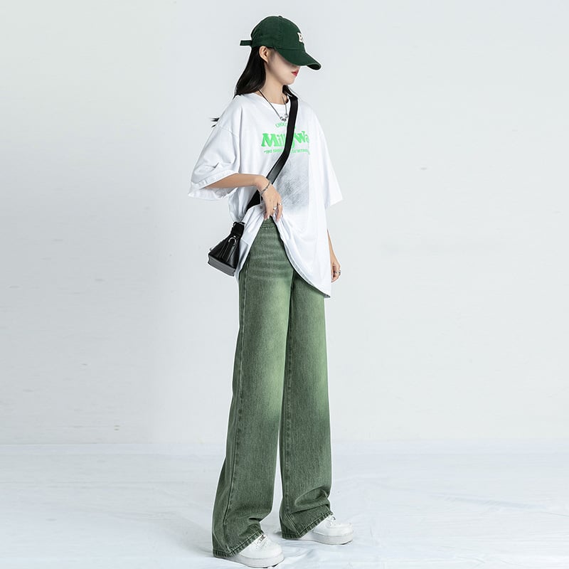 High Waist American Style Retro Straight Jeans - - Women's Fashion - Women's Clothing - Bottoms - Jeans