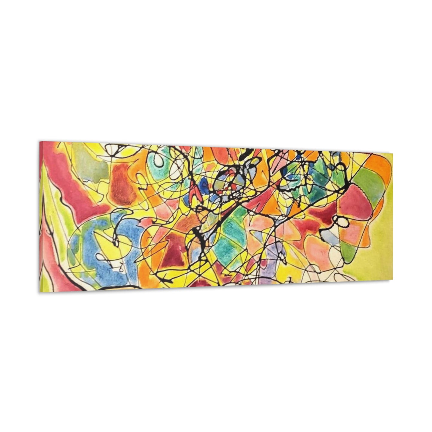 Yellow Abstract Canvas Gallery Wraps