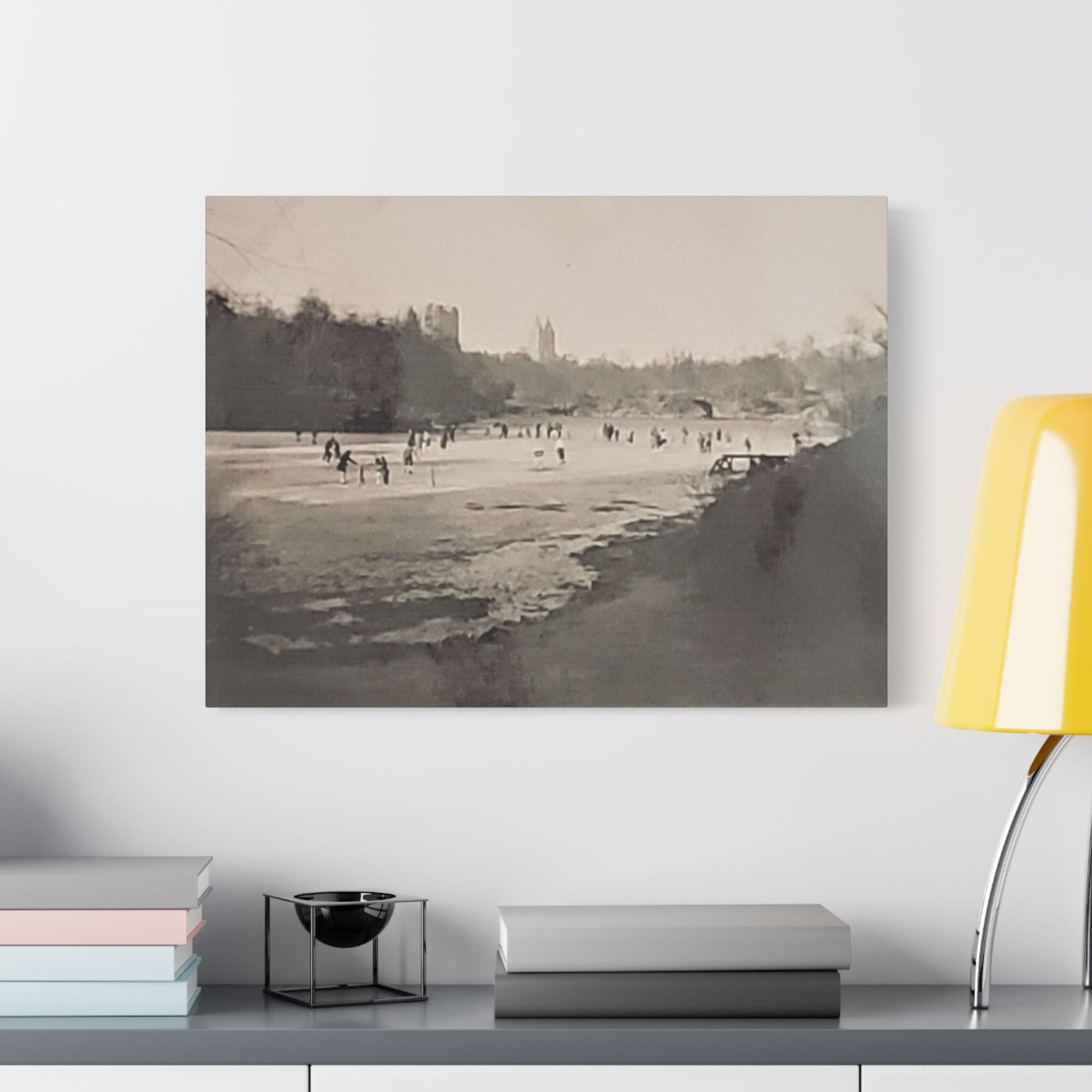 Central Park Satin Canvas Stretched