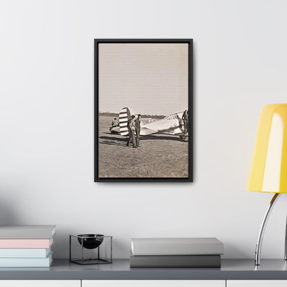 Army Pursuit Plane Ames Airport 1939 Gallery Canvas Wraps Vertical Frame 12″ x 18″ Premium Gallery Wraps (1.25″) Black