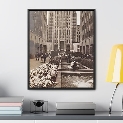 Rockefeller Plaza Gallery Canvas Wraps Vertical Frame 20″ x 24″ Premium Gallery Wraps (1.25″) Black