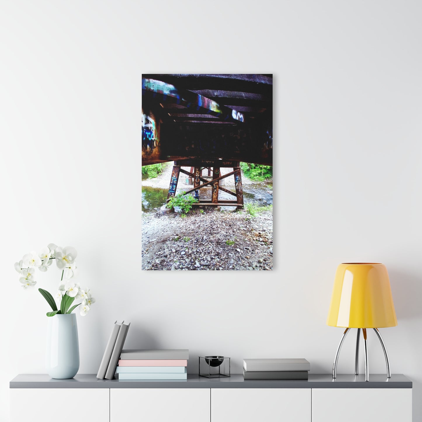 Urban Bridge Acrylic Print French Cleat Hanging - - Home Decor