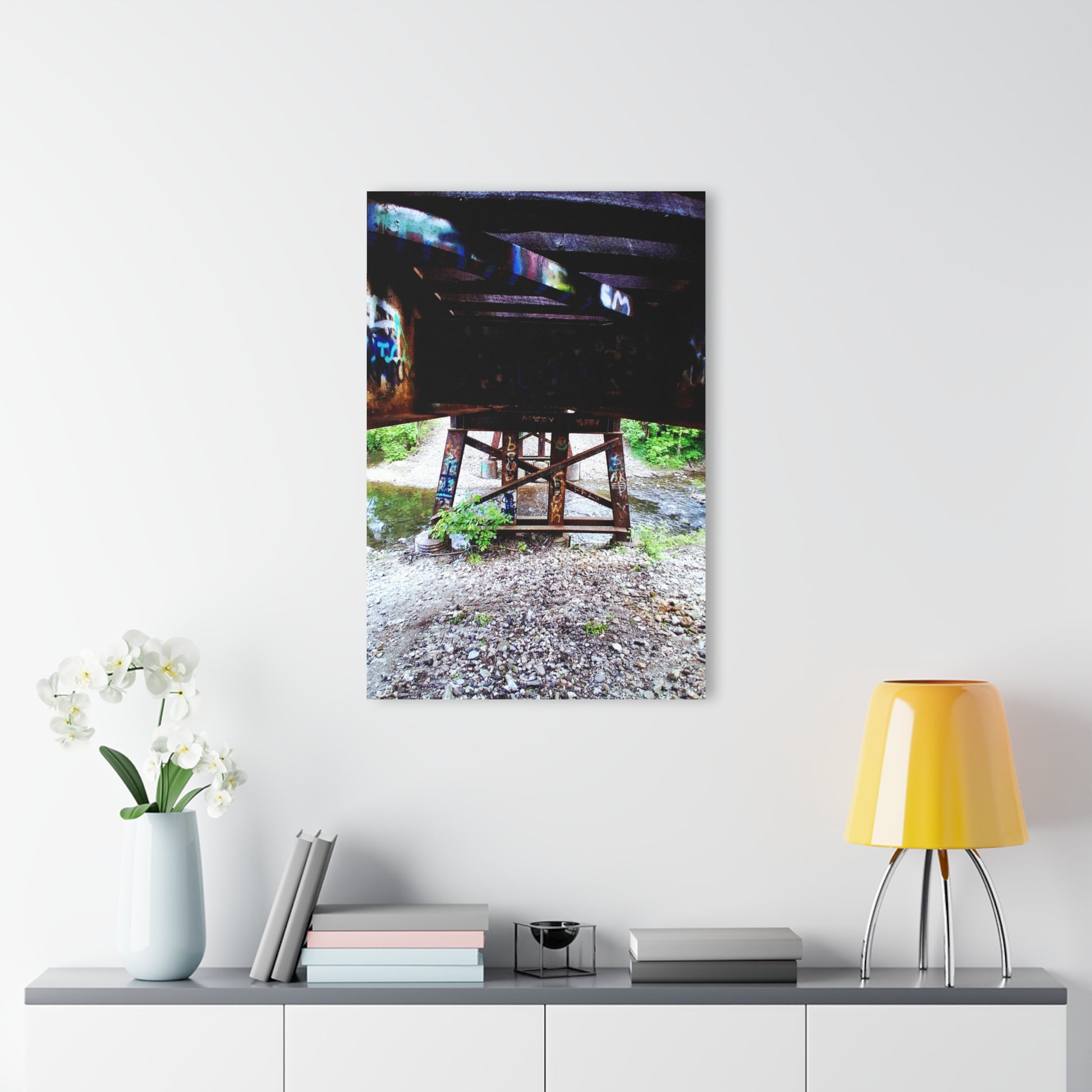 Urban Bridge Acrylic Print French Cleat Hanging - - Home Decor