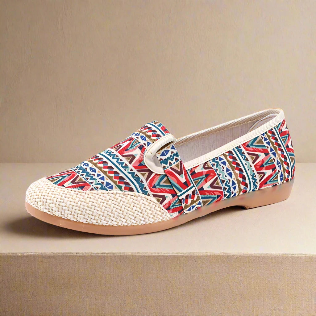 Sepatu Anak Slip on Casual Embroidered Cloth Shoes for Women Canvas Flat