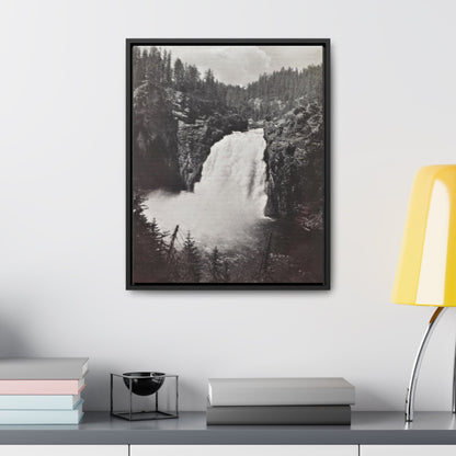 Upper Falls Yellowstone Gallery Canvas Wraps Vertical Frame 16″ x 20″ Premium Gallery Wraps (1.25″) Black