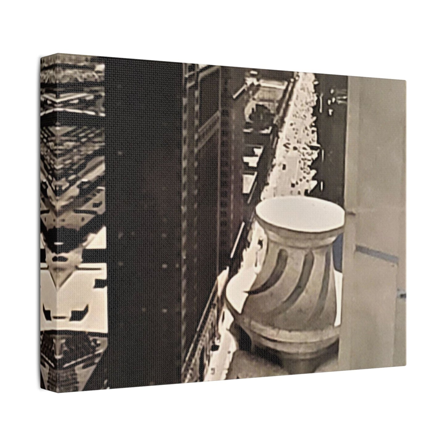 Michigan Ave Chicago Satin Canvas Stretched