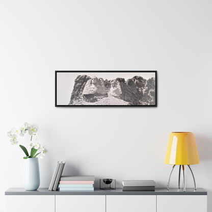 Black Hills Mount Rushmore Gallery Canvas Wraps Horizontal Frame 36″ x 12″ Black 1.25"