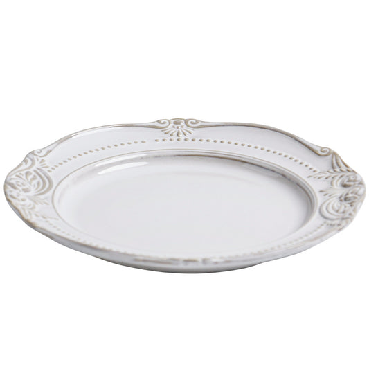 Relief Ceramic Tableware Rice Bowl and Plate Set - Disc 24.1cm - plate set