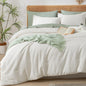 King Size Cream Waffle Comforter Set - Ultra Soft Bedding with Pillow Shams - Cream King - comforter