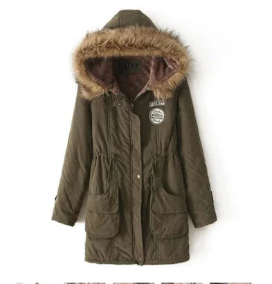 Casual Ladies Jacket Thick Warm Large Hooded Winter Coat Women Coats Jackets