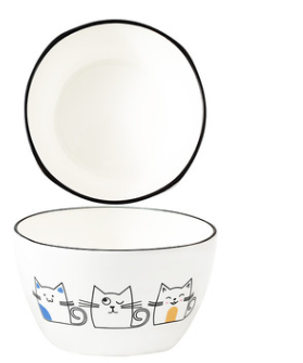PurrfectCat Ceramic Dining Bowls - H - bowls