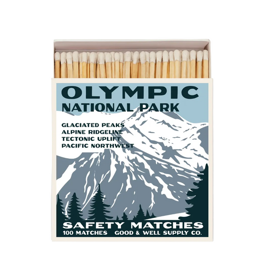 Olympic Mountains Vintage National Park Cabin Matches - - matches