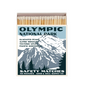 Olympic Mountains Vintage National Park Cabin Matches - -