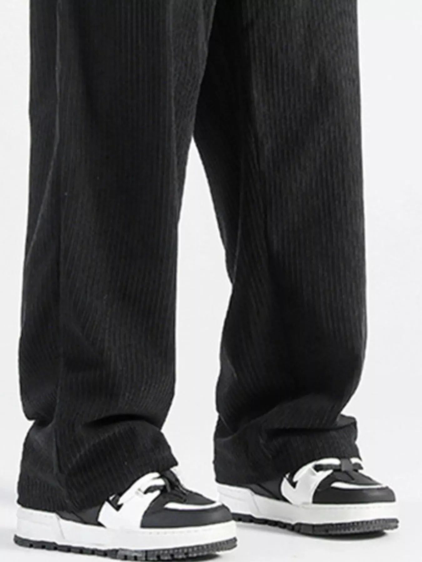 Men's Plus Size Casual Drawstring Wide Leg Pants - -