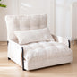 MAXYOYO 5-Position Adjustable Floor Sofa with Pillow - Beige Single - sofa bed