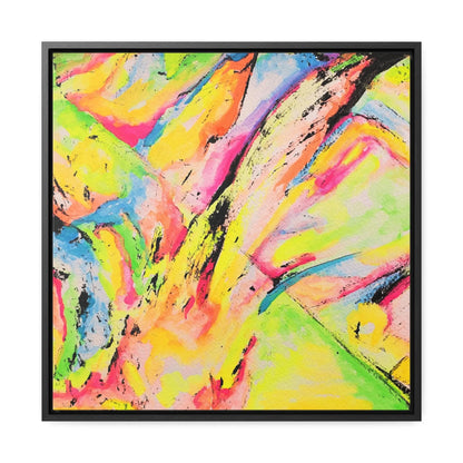 Neon Fire Gallery Canvas Wraps, Square Frame 20″ x 20″ Premium Gallery Wraps (1.25″)